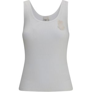 Geribbelde Logo Tanktop