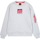 Alpha Industries - Satin Logo Sweater - Grijs - Katoen/Polyester