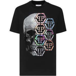 T-Shirt Ronde Hals Skull And Plein