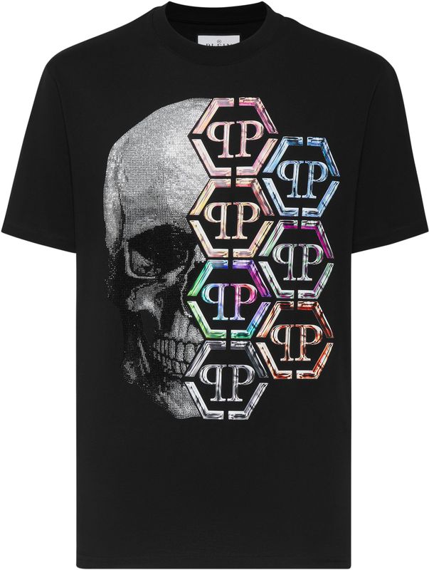 T-Shirt Ronde Hals Skull And Plein