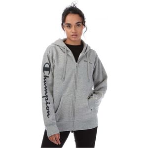Champion hoodie met rits voor dames, grijs
