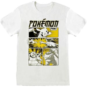 Pokemon Unisex Volwassen T-shirt in Anime Stijl (Wit)