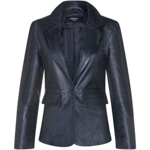 Dames - Leren Blazerjack - Zwart - Newhaven