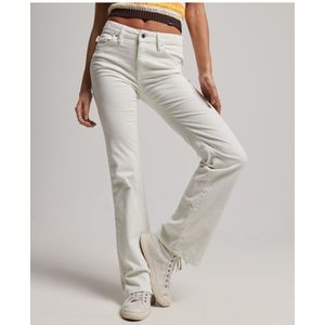 Superdry Slimfit corduroy jeans met middelhoge taille en wijduitlopende pijpen