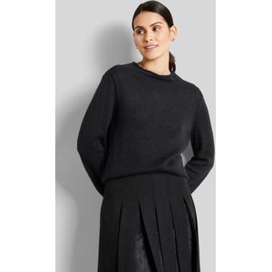Gebreide Trui - Zwart - Met Afhangende Schouders - Lange Mouwen