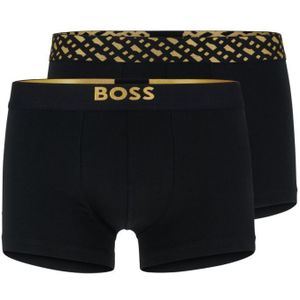 Men's Hugo Boss 2 Pack Of Underwear Trunks In Black Gold - Maat XL