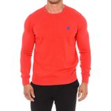 U.s. Polo Assn. - Longsleeve Jersey - Rood - Heren - Katoen - Ronde Hals