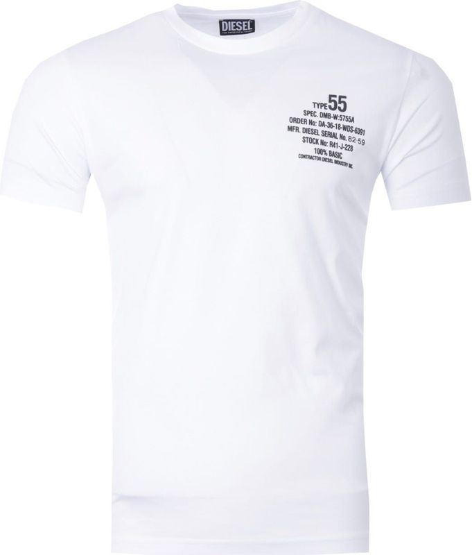 Diesel - A06498 - T-shirt - Grijs - Korte Mouwen - Slim Fit