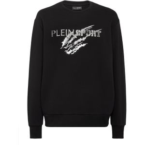 Plein Sport - Sweatshirt Scratch - Zwart - Katoenfleece - Heren