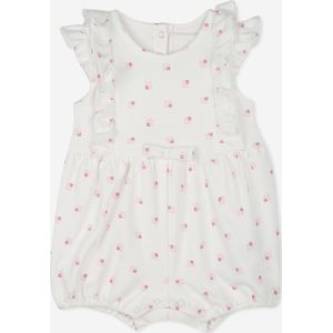Ivoorkleurige Romper met Logo voor Meisjes