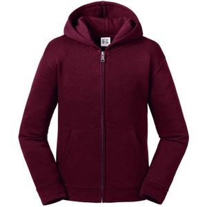 Russell Kinderen/kinderen Authentieke Zip Hooded Sweatshirt (Bourgondië)