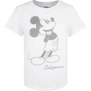 Disney Dames/dames California Mickey Mouse Vintage T-shirt (Wit) - Maat M