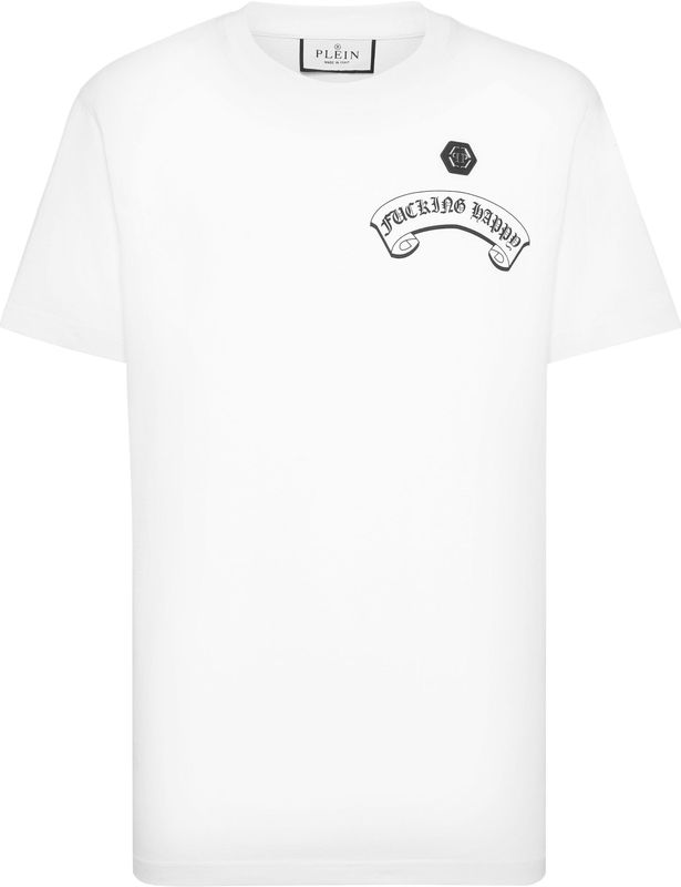 Philipp Plein - T-shirt - Wit - Ronde Hals - Katoen