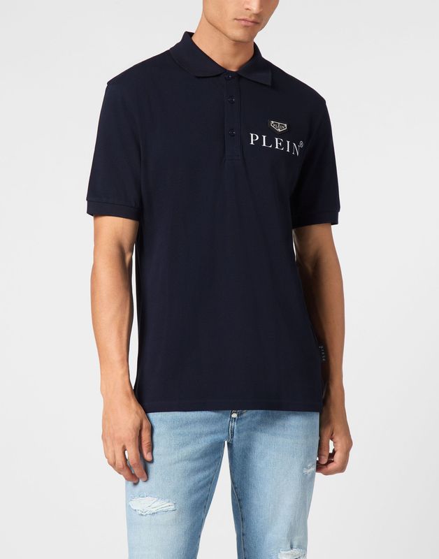 Philipp Plein - Iconic Plein Polo - Katoen - Wit - Korte Mouwen