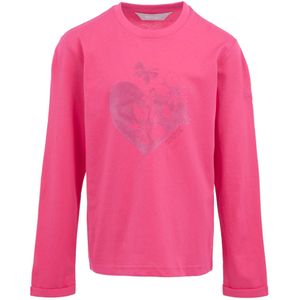 Regatta Kinderen/Kinderen Wenbie III Harten & Bloemen T-shirt met lange mouwen (Heet Roze)