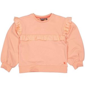 Quapi Longsleeve Met Ruches Zacht Oranje - Maat 2J / 92cm