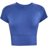 Mymo - Crop-T-shirt - Kobalt Blauw - Dames