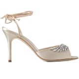 Manolo Blahnik - Plumena 090 - Sandalen - Beige - 9 cm Stiletto Heel