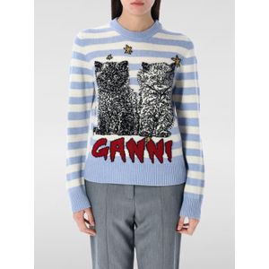 Gestreepte Kat Intarsia Breipullover