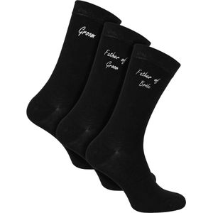 3 Paar Heren Trouwsokken voor Vader van de Bruidegom en Bruid | Trou cadeau