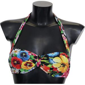Dolce & Gabbana Vrouwen Multicolor Bloemenprint Badmode Bikini Tops
