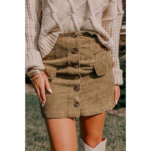 Corduroy Knopenfront Minirok