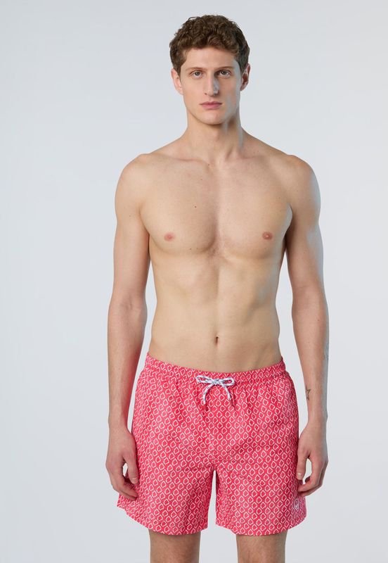 North Sails - Zwembroek - Perzikkleur - Bedrukt