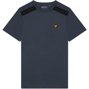 Lyle & Scott Heren Merk schouder T-shirt (Marine)