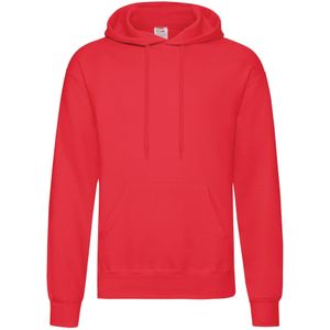 Fruit Of The Loom Unisex Volwassenen Klassiek Sweatshirt met capuchon (Rood)