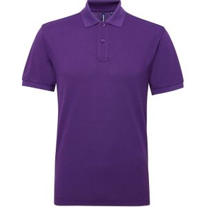 Asquith & Fox Heren Poloshirt Met Korte Mouwen Prestatiemengsel (Paars) - Maat M