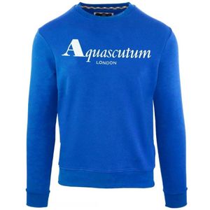Aquascutum Bold London Logo blauw sweatshirt