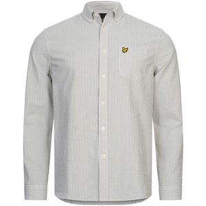 Lyle & Scott - Seersucker Strike - Overhemd - Wit - Lange Mouwen