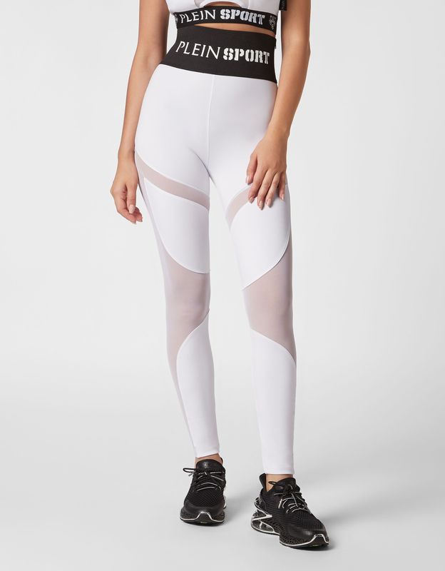 Plein Sport - Multicut Leggings - Wit - Dames - Polyester