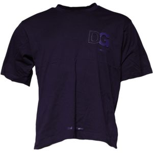 Dolce & Gabbana - DG Logo - T-shirt - Paars - Korte Mouwen