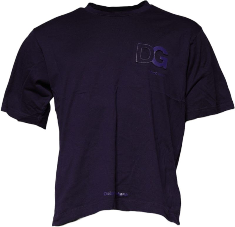 Dolce & Gabbana - DG Logo - T-shirt - Paars - Korte Mouwen