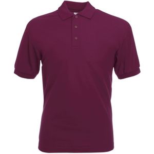 Fruit Of The Loom Heren 65/35 Pique Poloshirt Korte Mouwen (Bordeaux) - Maat 2XL