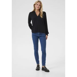 Blouse met lange mouwen Regular fit Black