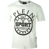 Philipp Plein Sport Cirkel Logo Witte T-Shirt