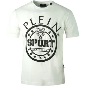 Philipp Plein Sport Cirkel Logo Witte T-Shirt