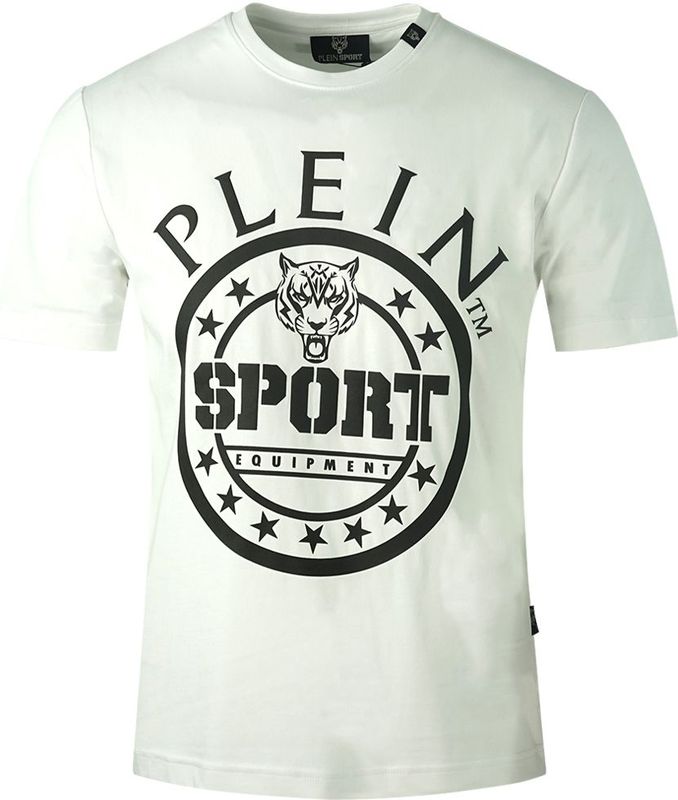 Philipp Plein Sport Cirkel Logo Witte T-Shirt