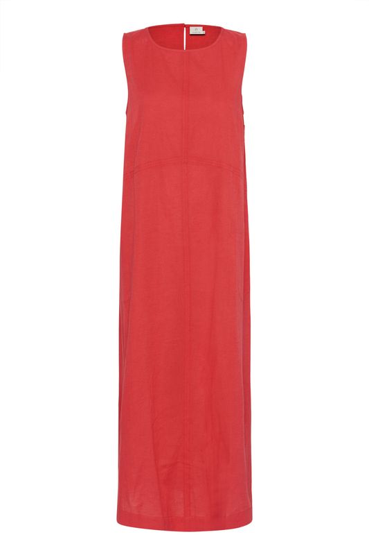 Kaffe - KAElly - Jurk - Rood - Mouwloos - 7/8 Lengte
