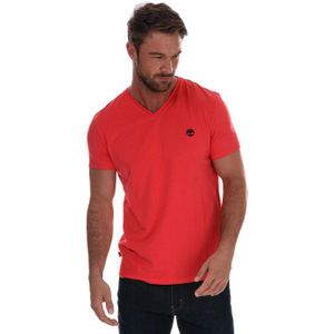 Timberland - Dunstan River - T-shirt - Koraalrood - V-hals - Korte Mouwen