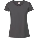 Fruit Of The Loom Vrouwen / Dames Ringgesponnen Premium T-Shirt (Pencil Grijs)