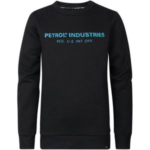 Petrol Industries - Jongens Logo Sweater DeKalb - Zwart - Maat 8J / 128cm