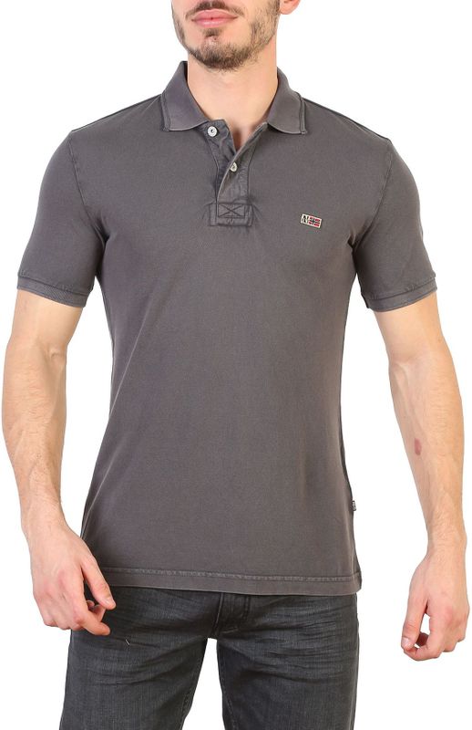 Polo Shirt - Grijs - Korte Mouwen - 100% Katoen - Met Knopen