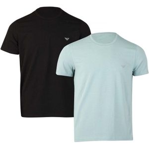 Heren Armani 2 Pack Lounge T-Shirts in zwartblauw