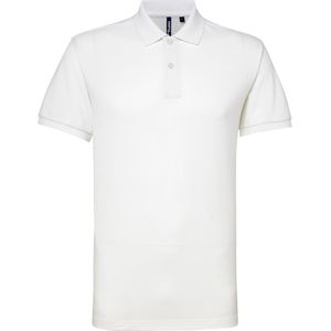 Asquith & Fox Heren Poloshirt met korte mouwen Prestatiemengsel (Wit)