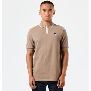 Heren Weekend Offender Shore Poloshirt met rits in Bruin
