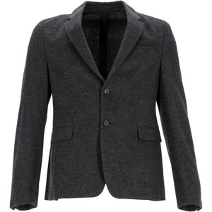 Prada Effen Blazer in Grijs Wol