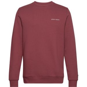 Lyle & Scott geborduurd logo Fletcher bordeauxrood sweatshirt